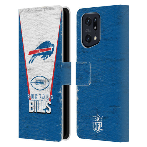 NFL Buffalo Bills Logo Art Banner Leather Book Wallet Case Cover For OPPO Find X5 Pro