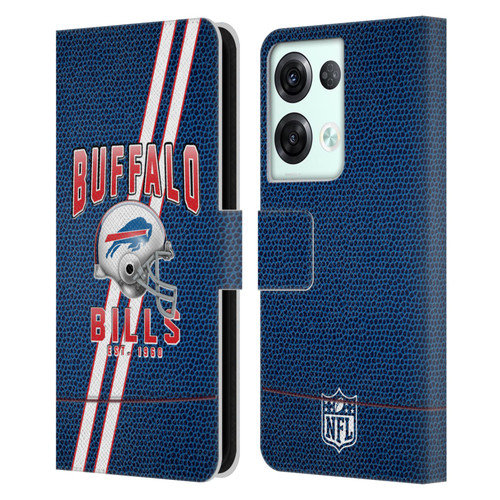 NFL Buffalo Bills Logo Art Football Stripes Leather Book Wallet Case Cover For OPPO Reno8 Pro