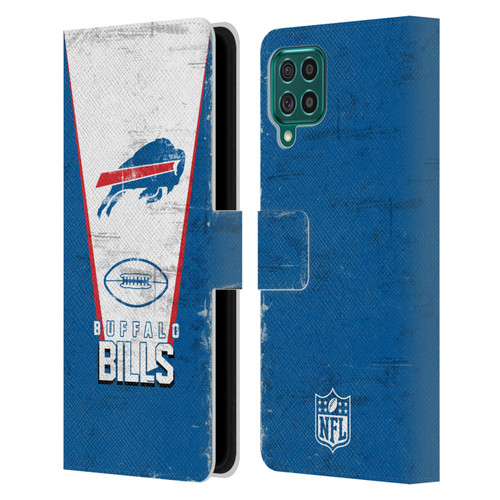 NFL Buffalo Bills Logo Art Banner Leather Book Wallet Case Cover For Samsung Galaxy F62 (2021)