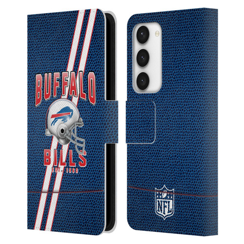 NFL Buffalo Bills Logo Art Football Stripes Leather Book Wallet Case Cover For Samsung Galaxy S23 5G