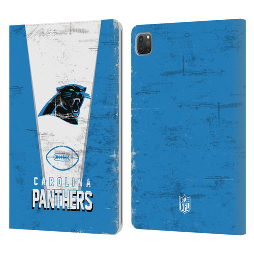 NFL Carolina Panthers Logo Art Banner Leather Book Wallet Case Cover For Apple iPad Pro 11 2020 / 2021 / 2022