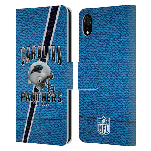 NFL Carolina Panthers Logo Art Football Stripes Leather Book Wallet Case Cover For Apple iPhone XR