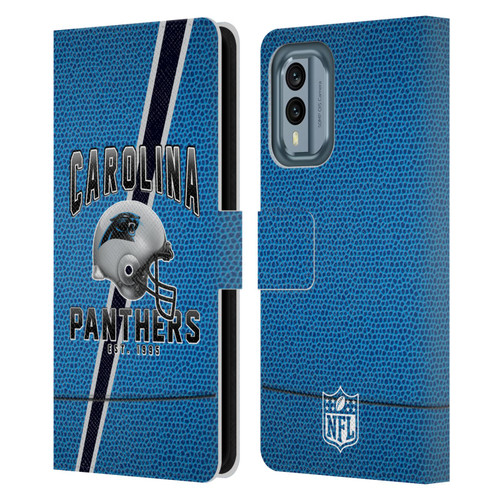 NFL Carolina Panthers Logo Art Football Stripes Leather Book Wallet Case Cover For Nokia X30
