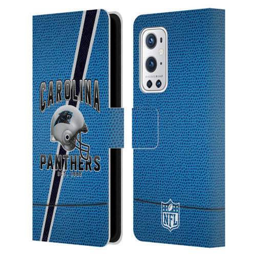 NFL Carolina Panthers Logo Art Football Stripes Leather Book Wallet Case Cover For OnePlus 9 Pro