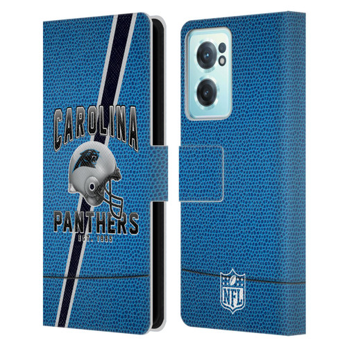 NFL Carolina Panthers Logo Art Football Stripes Leather Book Wallet Case Cover For OnePlus Nord CE 2 5G