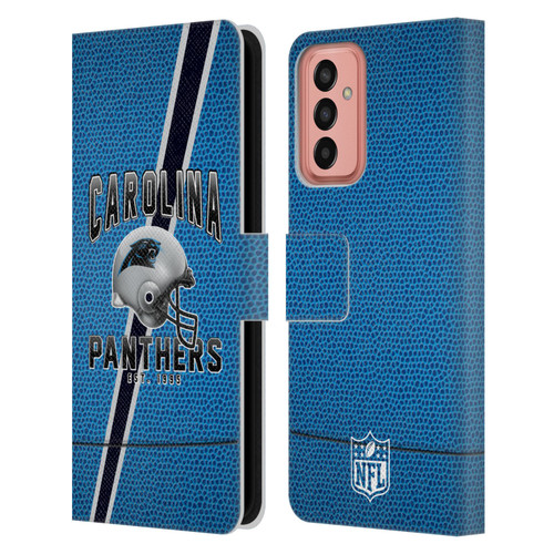 NFL Carolina Panthers Logo Art Football Stripes Leather Book Wallet Case Cover For Samsung Galaxy M13 (2022)