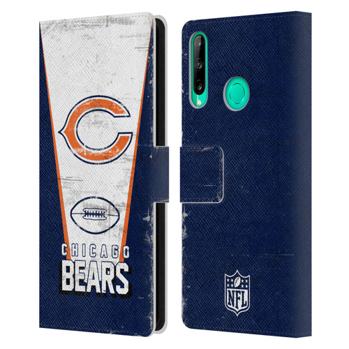 NFL Chicago Bears Logo Art Banner Leather Book Wallet Case Cover For Huawei P40 lite E