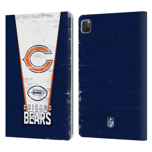 NFL Chicago Bears Logo Art Banner Leather Book Wallet Case Cover For Apple iPad Pro 11 2020 / 2021 / 2022