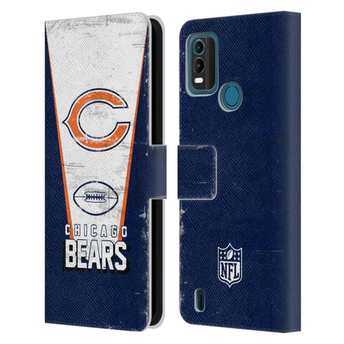 NFL Chicago Bears Logo Art Banner Leather Book Wallet Case Cover For Nokia G11 Plus