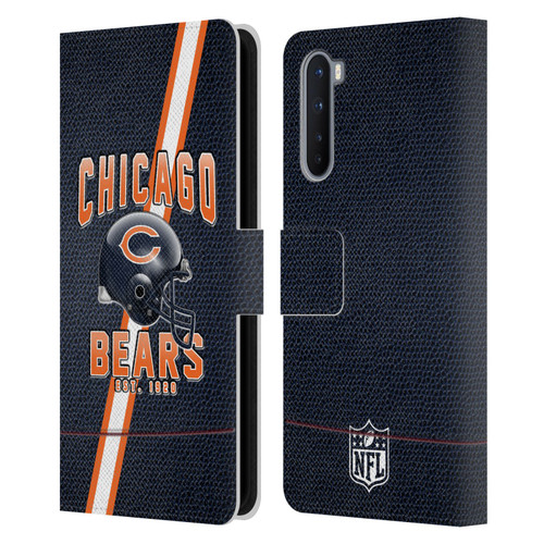 NFL Chicago Bears Logo Art Football Stripes Leather Book Wallet Case Cover For OnePlus Nord 5G