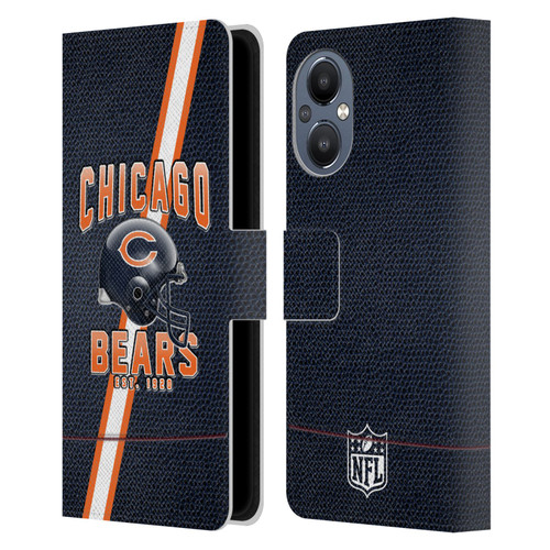 NFL Chicago Bears Logo Art Football Stripes Leather Book Wallet Case Cover For OnePlus Nord N20 5G