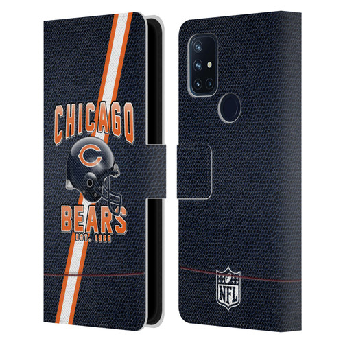 NFL Chicago Bears Logo Art Football Stripes Leather Book Wallet Case Cover For OnePlus Nord N10 5G