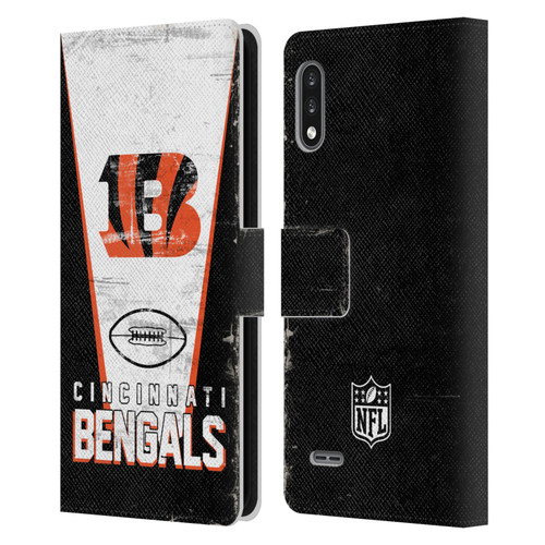 NFL Cincinnati Bengals Logo Art Banner Leather Book Wallet Case Cover For LG K22