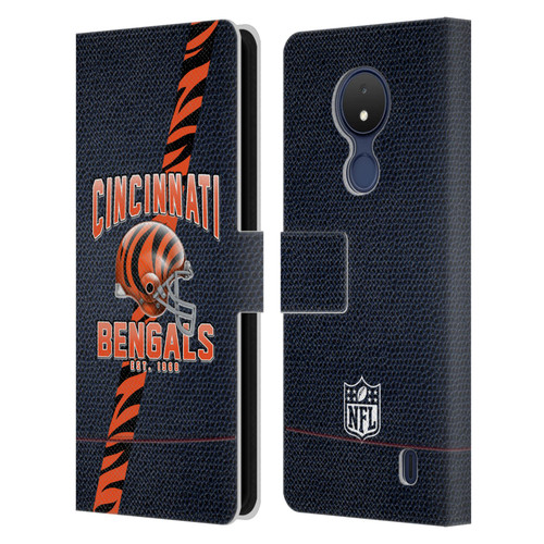 NFL Cincinnati Bengals Logo Art Football Stripes Leather Book Wallet Case Cover For Nokia C21
