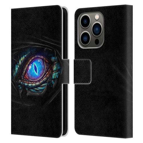 Christos Karapanos Mythical Dragon's Eye Leather Book Wallet Case Cover For Apple iPhone 14 Pro