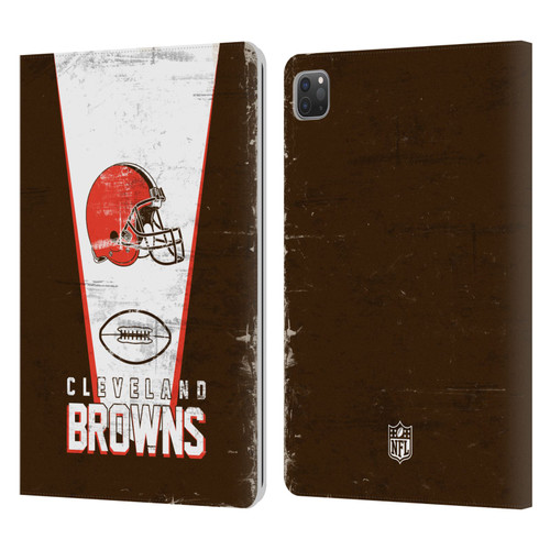 NFL Cleveland Browns Logo Art Banner Leather Book Wallet Case Cover For Apple iPad Pro 11 2020 / 2021 / 2022