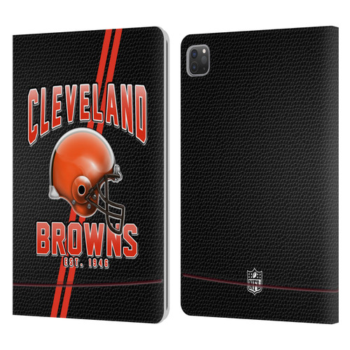 NFL Cleveland Browns Logo Art Football Stripes Leather Book Wallet Case Cover For Apple iPad Pro 11 2020 / 2021 / 2022