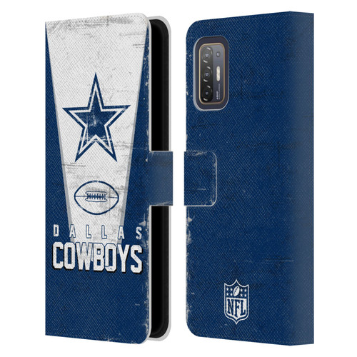 NFL Dallas Cowboys Logo Art Banner Leather Book Wallet Case Cover For HTC Desire 21 Pro 5G