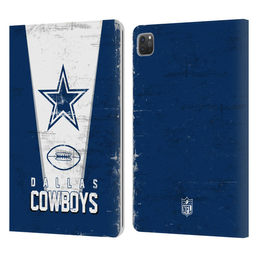 NFL Dallas Cowboys Logo Art Banner Leather Book Wallet Case Cover For Apple iPad Pro 11 2020 / 2021 / 2022