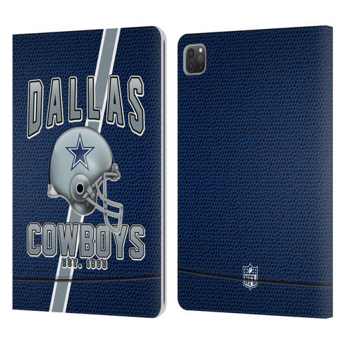 NFL Dallas Cowboys Logo Art Football Stripes Leather Book Wallet Case Cover For Apple iPad Pro 11 2020 / 2021 / 2022
