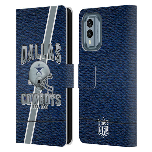 NFL Dallas Cowboys Logo Art Football Stripes Leather Book Wallet Case Cover For Nokia X30
