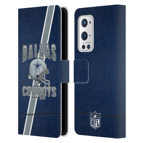 NFL Dallas Cowboys Logo Art Football Stripes Leather Book Wallet Case Cover For OnePlus 9 Pro