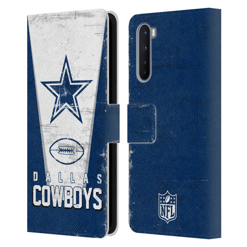NFL Dallas Cowboys Logo Art Banner Leather Book Wallet Case Cover For OnePlus Nord 5G
