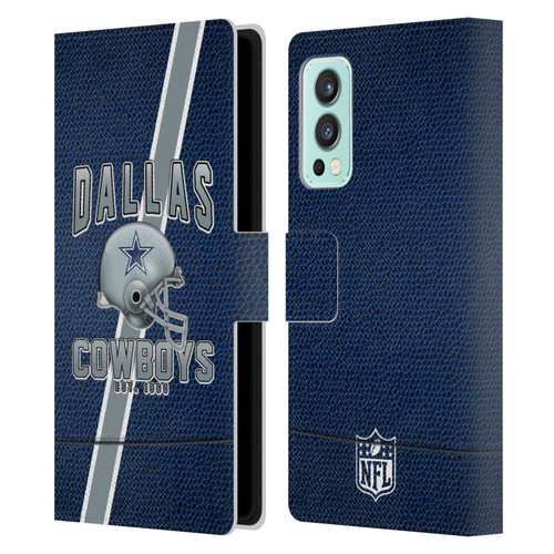 NFL Dallas Cowboys Logo Art Football Stripes Leather Book Wallet Case Cover For OnePlus Nord 2 5G