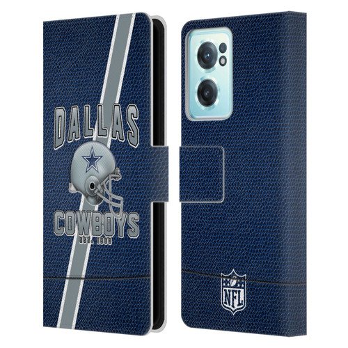 NFL Dallas Cowboys Logo Art Football Stripes Leather Book Wallet Case Cover For OnePlus Nord CE 2 5G