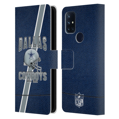 NFL Dallas Cowboys Logo Art Football Stripes Leather Book Wallet Case Cover For OnePlus Nord N10 5G