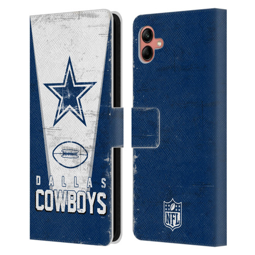 NFL Dallas Cowboys Logo Art Banner Leather Book Wallet Case Cover For Samsung Galaxy A04 (2022)