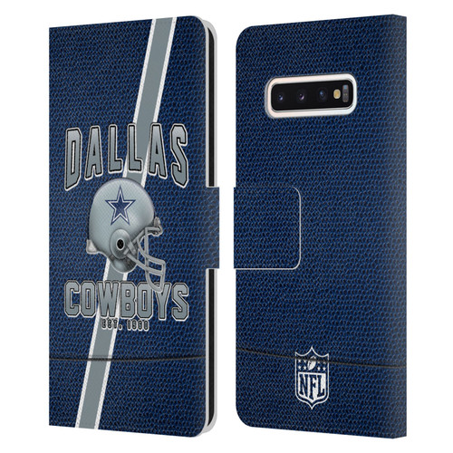 NFL Dallas Cowboys Logo Art Football Stripes Leather Book Wallet Case Cover For Samsung Galaxy S10