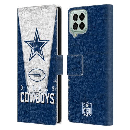 NFL Dallas Cowboys Logo Art Banner Leather Book Wallet Case Cover For Samsung Galaxy M53 (2022)