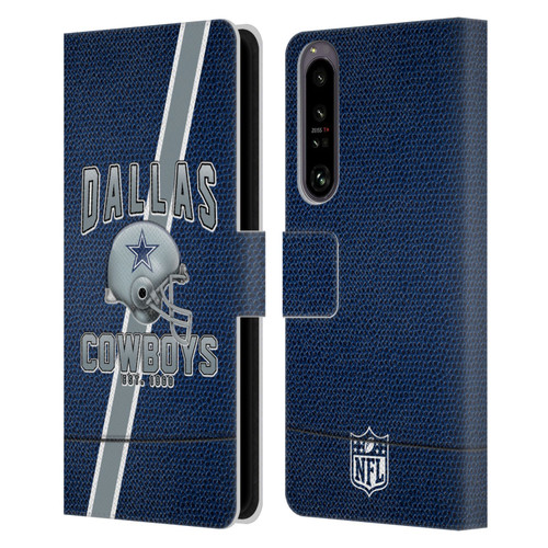 NFL Dallas Cowboys Logo Art Football Stripes Leather Book Wallet Case Cover For Sony Xperia 1 IV