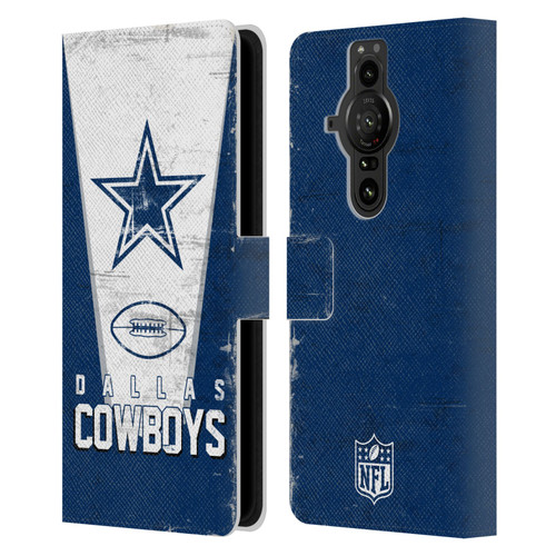 NFL Dallas Cowboys Logo Art Banner Leather Book Wallet Case Cover For Sony Xperia Pro-I