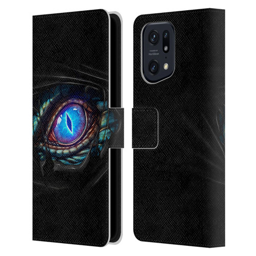 Christos Karapanos Mythical Dragon's Eye Leather Book Wallet Case Cover For OPPO Find X5 Pro