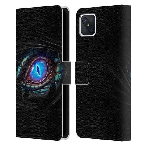 Christos Karapanos Mythical Dragon's Eye Leather Book Wallet Case Cover For OPPO Reno4 Z 5G