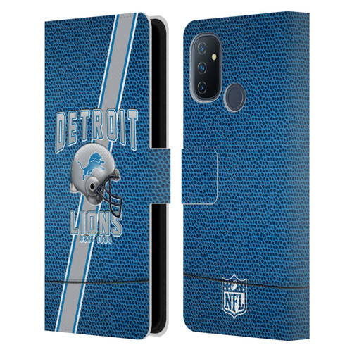 NFL Detroit Lions Logo Art Football Stripes Leather Book Wallet Case Cover For OnePlus Nord N100