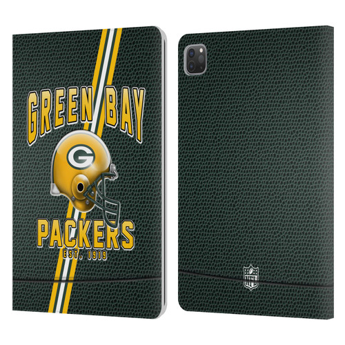 NFL Green Bay Packers Logo Art Football Stripes Leather Book Wallet Case Cover For Apple iPad Pro 11 2020 / 2021 / 2022