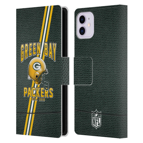 NFL Green Bay Packers Logo Art Football Stripes Leather Book Wallet Case Cover For Apple iPhone 11