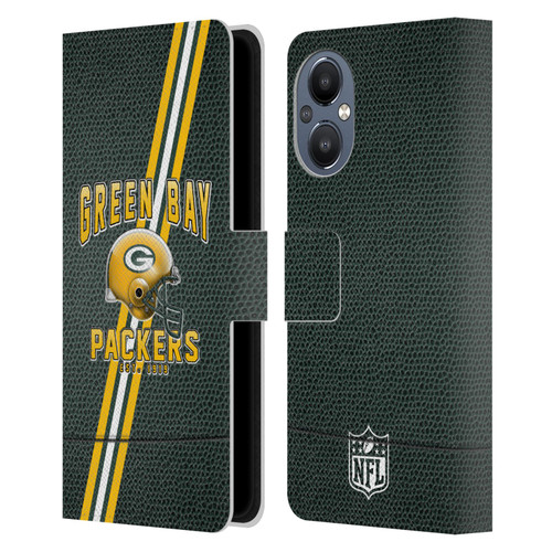 NFL Green Bay Packers Logo Art Football Stripes Leather Book Wallet Case Cover For OnePlus Nord N20 5G