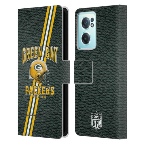 NFL Green Bay Packers Logo Art Football Stripes Leather Book Wallet Case Cover For OnePlus Nord CE 2 5G
