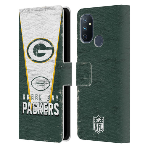 NFL Green Bay Packers Logo Art Banner Leather Book Wallet Case Cover For OnePlus Nord N100