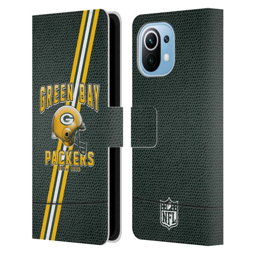 NFL Green Bay Packers Logo Art Football Stripes Leather Book Wallet Case Cover For Xiaomi Mi 11