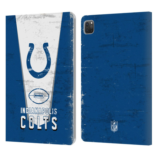 NFL Indianapolis Colts Logo Art Banner Leather Book Wallet Case Cover For Apple iPad Pro 11 2020 / 2021 / 2022