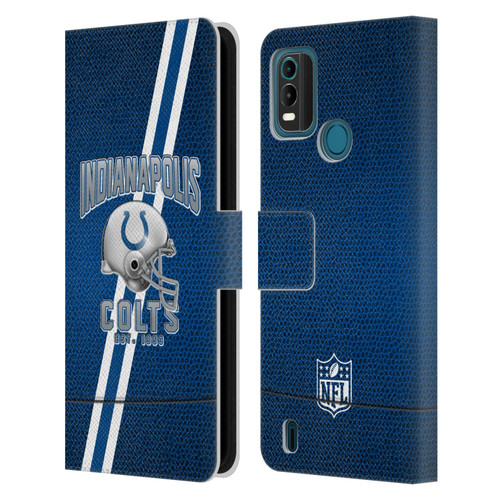 NFL Indianapolis Colts Logo Art Football Stripes Leather Book Wallet Case Cover For Nokia G11 Plus