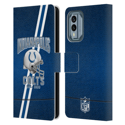 NFL Indianapolis Colts Logo Art Football Stripes Leather Book Wallet Case Cover For Nokia X30