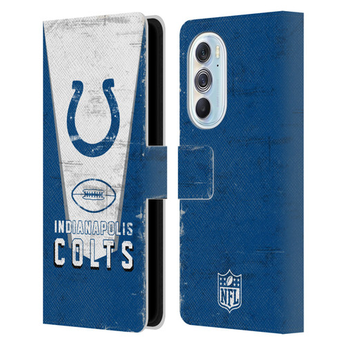 NFL Indianapolis Colts Logo Art Banner Leather Book Wallet Case Cover For Motorola Edge X30