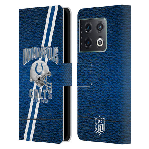 NFL Indianapolis Colts Logo Art Football Stripes Leather Book Wallet Case Cover For OnePlus 10 Pro
