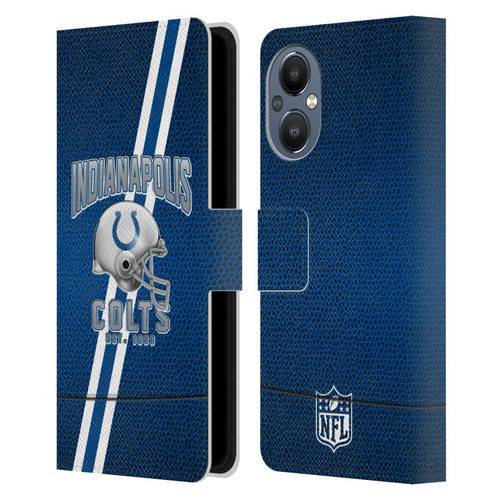 NFL Indianapolis Colts Logo Art Football Stripes Leather Book Wallet Case Cover For OnePlus Nord N20 5G
